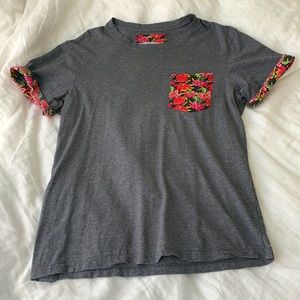 Hawaiian Print Pocket Tee
